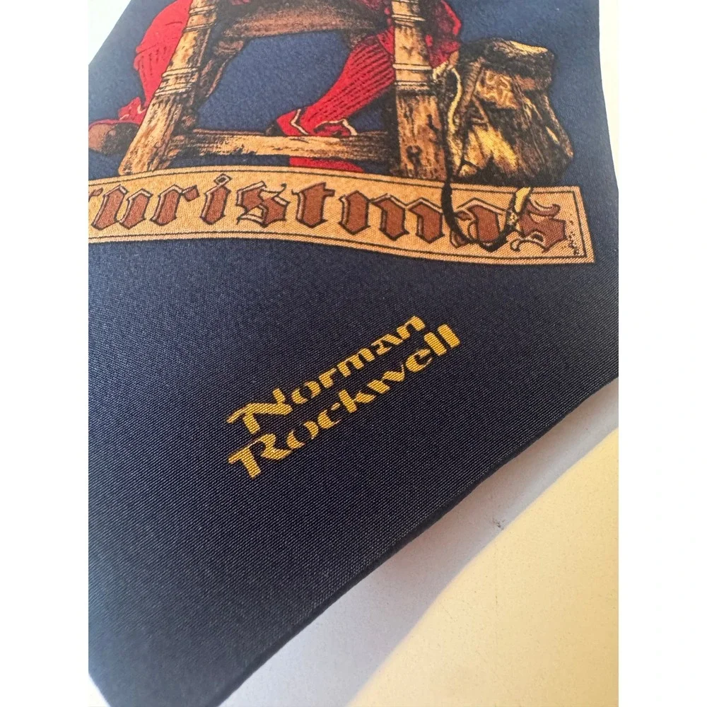NWT Norman Rockwell Christmas‎ Santa Tie Vintage 1994 Saturday Evening Post Silk